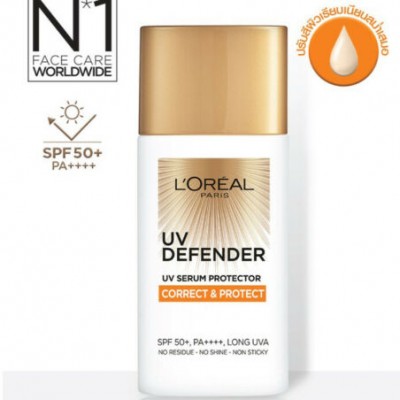 Kem Chống Nắng Mịn Nhẹ, Bảo Vệ Da, Chống Lão Hóa L'Oreal UV Defender Serum Protector SPF 50+/PA++++ 50ml