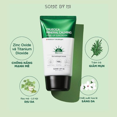 Kem Chống Nắng Dành Cho Da Mụn Some By Mi Truecica Mineral Calming Tone-up Suncream SPF50+ PA++++ 50ml