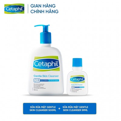 [Size 59ml] Sữa Rửa Mặt Lành Tính, Dịu Nhẹ Không Xà Phòng Cetaphil Gentle Skin Cleanser