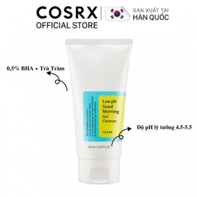 Sữa Rửa Mặt Dạng Gel Dịu Nhẹ Cosrx Low pH Good Morning Gel Cleanser
