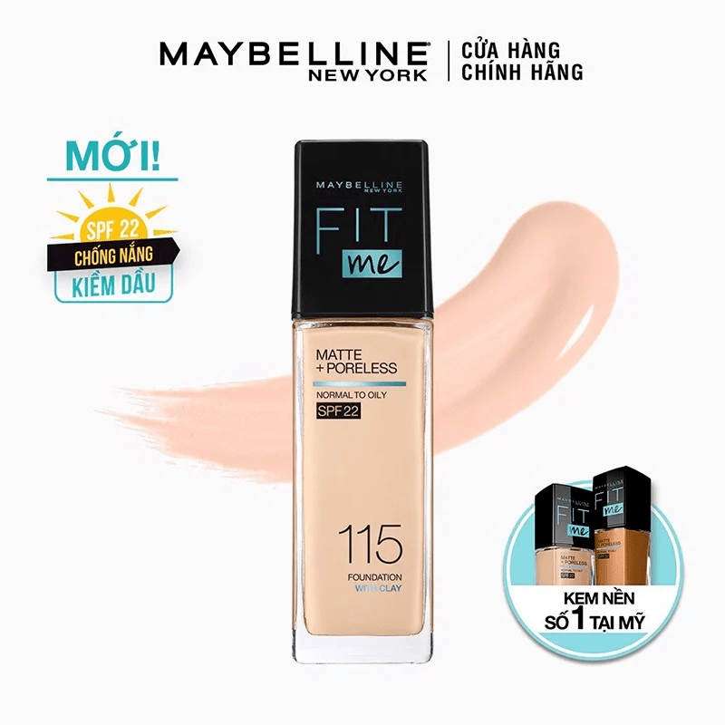 Kem Nền Kiềm Dầu Maybelline Fit Me Matte Poreless Foundation 30ml
