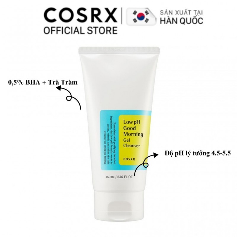 Sữa Rửa Mặt Dạng Gel Dịu Nhẹ Cosrx Low pH Good Morning Gel Cleanser